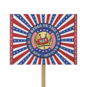 Protest Sign - 'No Kings in the USA Not Now - Not Ever'