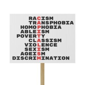 Protest Sign — "The Evils of Capitalism"