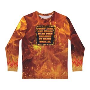 Long Sleeve Shirt — "House on Fire" All-Over Fire Design